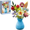 Flower Bouquet Set Compatible with Lego, Flowers Set with Vase and Rose, Peony, Magnolia for Adults, Teen Girls, 691 PCS 8 Kinds of Flowers Botanical Collection for Mother's Day, Valentine, Birthday