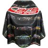 Barbohoo Barber Cape for Men Professional Hair Cutting Salon Cape with Snaps Waterproof Hairdressing Styling Cape Gown Apron- 63”× 56”(Racing Cars), Black
