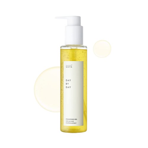 SIORIS day by day cleansing gel 5.07fl.oz, organic citrus water and sugar beet, remove makeup residue with 5.64ph formula and hydrating cleansing gel for sensitive skin