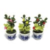 3pc Miniature Flower Clay Dollhouse Fairy Garden Mini Plant Trees Ceramic Paint Furniture Bundles Artificial Flowers Tiny Orchid #093