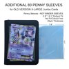 Rayvol Jumbo Card Binder Size XL, Fits 80 XL Jumbo Cards -Includes 80 Sized XL Penny Sleeves, Ringless Jumbo Card Binder for Oversized Cards 5.7 * 7.9 Inch