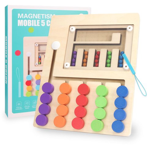 Hirger Matching Game for Kids Age 4-8: Wooden Brain Teaser Puzzle Game for Travel, Road Trip|Montessori Educational Preschool Toys for Toddler 3-5|Birthday Gift for 3 4 5 6 7 8 Year Old Boy