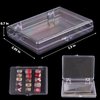 Lokyango Press On Nail Storage Box, 3.9x2.9x0.7 inch Clear Empty Press On Nail Packing Box Artificial Nail Display Organizer Case with Transparent Tape Nail Tips Display Holder (Box Only) (24PCS)
