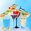 50 Pcs Drink Umbrellas, 3.9 Inch Umbrella Toothpicks Rainbow Cocktail Umbrellas for Drinks, Mini Cocktail Picks Umbrella for Drink & Food, Summer Hawaiian Appetizers Party Decor