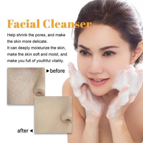 2 Pcs Hoygi Glow Wash Turmeric Foaming Face Wash with Brush,Turmeric Kojic Acid Facial Deep Cleansing Scrub Exfoliating for Man and Women.(1 Pcs)
