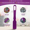MR CHIPS Made in USA Bingo Magnetic Wand & ¾ Inch Purple Plastic Chips with Metal Rings - 100 Upgraded Pieces Bingo Chips Magnetic, Support American Jobs