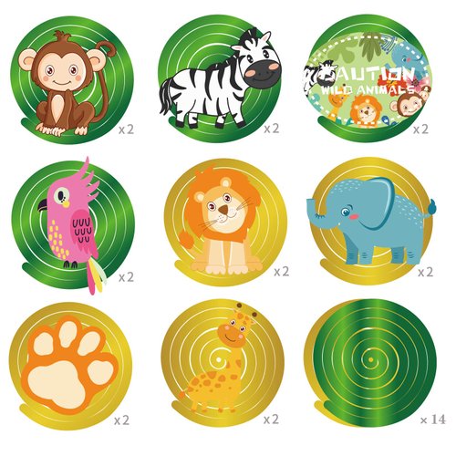 30Pcs Jungle Animals Theme Party Decoration,Safari Hanging Swirl Ceiling Whirl Party Supply for Boy Birthday Party Decorations, Baby Shower Party Hanging Decor