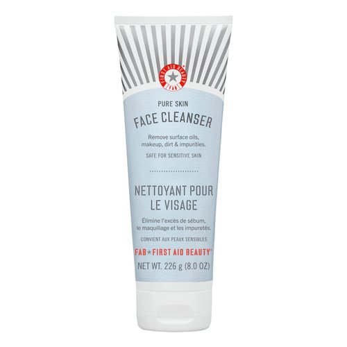 First Aid Beauty Pure Skin Face Cleanser, Sensitive Skin Cream Cleanser with Antioxidant Booster,...