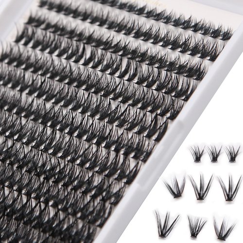 LET'S MAKING Lash Clusters Individual Lashes C Curl Mixed Length Reusable Eyelash Natural Lash Extension (40D/280Pcs/9-16MM)