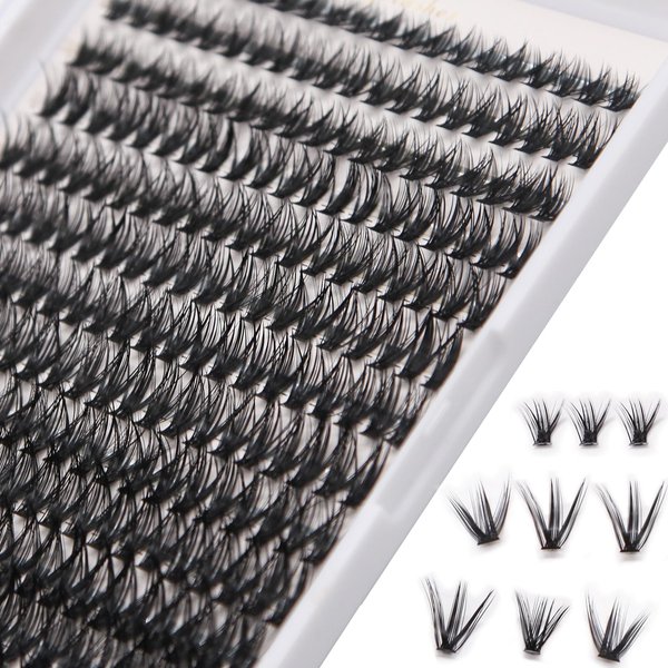 LET'S MAKING Lash Clusters Individual Lashes C Curl Mixed Length Reusable Eyelash Natural Lash Extension (40D/280Pcs/9-16MM)