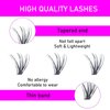 HAMJOYS Lashes Clusters 40D 0.07 D Curl Cluster Lashes Extension Individual Lashes 9-16mm Tray Faux Mink Lash Clusters Extensions Individual Lashes lashes wispy DIY Eyelash (40D-0.07D-9-16mm)