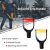 MroMax Shovel D Grip Handle, 1-1/4" Inner Diameter 32mm PVC Spade Snow Shovel Replacement Handle Garden Accessories for Digging Raking Tool Red-Black