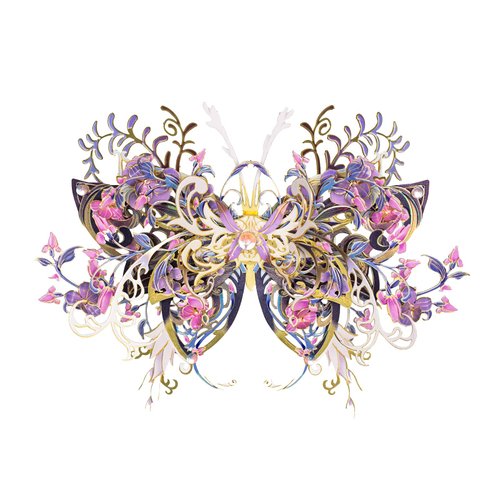MU 3D Metal Puzzles for Adult Flower and Butterfly B-Nige, Insects Animals Floral Puzzles Metal Model Kits Building,Birthday Gift Brain Teaser DIY Sets Home Decor