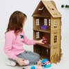 Sumind 2 Pieces Doll House Wooden Chairs 1:12 Christmas Dollhouse Model Chairs Mini Dollhouse Wooden Rocking Chairs for Dollhouse Accessories Furniture Decoration