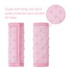 Pro Goleem Car Seat Strap Covers for Babies Girl Soft Car Seat Strap Shoulder Pads for All Car Seats, Stroller, Pushcar, Pink