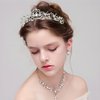 Fancy-J Silver Tiara Crowns for Women Girls Crystal Headband Princess Rhinestone Crown Bride Headbands Hair Accessories Jewelry Bridal Wedding Birthday Party Prom