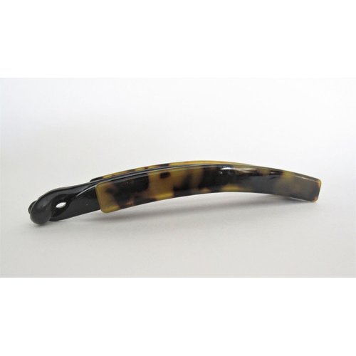 Generic Slim black and brown marbled banana hair claw clip for fine hair