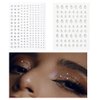 Teardrop Rhinestones Face Stickers Self Adhesive Mixed Gems for Makeup Glitter Droplet Rhinestone for Eyes Body Eyelash Gemstones 2 Sheets Temporary Tattoo for Prom Carnival Festival Accessories