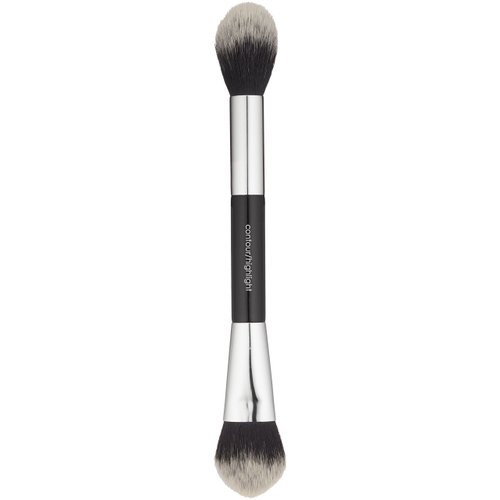 Glo Skin Beauty 107 Contour & Highlighter Brush | Dual Ended Brush Used to Pick Up Product and Sweep Over the Skin for A Natural Look