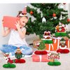 9 Pcs Christmas Honeycomb Centerpieces for Christmas Decorations, Christmas Table Decorations for Santa Themed Party Supplies