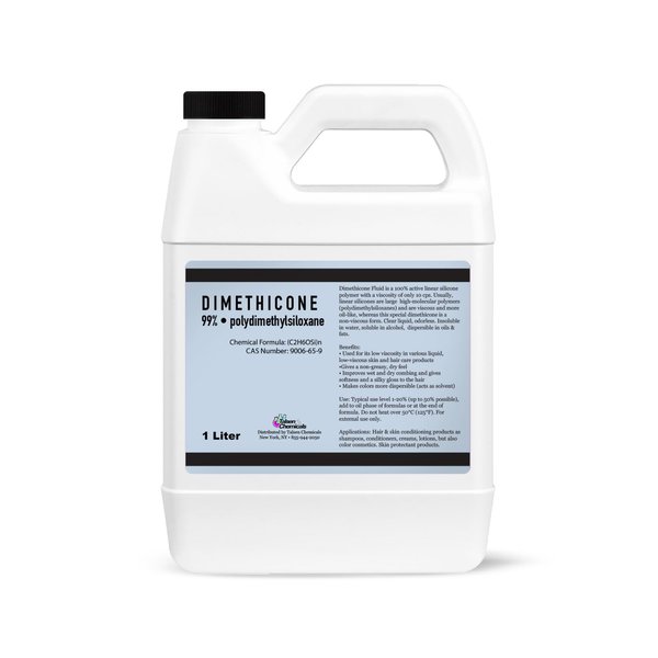 Talsen Chemicals Dimethicone Oil Pure (1 Liter / 33.81 Fl Oz) DIY Pure Dimethicone Cosmetic Grade Skin Moisturizer and Head Lice Treatment, Liquid Silicone Oil for, Gun Oil