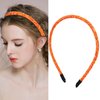 Totelux Glitter Headband for Girls Sparkle Skinny Hair Band Orange Sequins Hair Hoop Birthday Wedding Prom Party Women Hair Accessories
