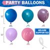 HILAVO Blue Purple Balloons 60 Pcs 12 Inch Pink Purple Blue Party Balloons Light Purple Pink Peacock Blue Latex Helium Balloon for Kid Cartoon Theme Birthday Baby Shower Party Decorations Supplies