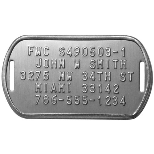 MYDOGTAG Personalized FWC Crab Trap Tags - Five Serialized Rust Proof ID Tags