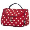 Yeiotsy Travel Makeup Bag Cute, Stylish Polka Dots Cosmetic Bag for Women Hanging Toiletry Bag Organizer (Classic Red)