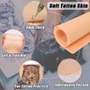 3MM Fake Skin Tattoo Practice Kit - YONGDA 5pcs Tattoo Practice Skins Double Sides Practice Skin Fake Tattoo with 20pcs Tattoo Transfer Paper Stencil for Tattoo Supplies