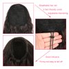 KETHBE Ponytail Extension, 26 Inch Drawstring Ponytail Hair Extensions Synthetic Long Curly Wavy Hair Extensions Ponytail Thick Hair Pieces for Women (Dark Brown)