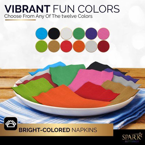 Amcrate Big Party Pack 100 Count Orange Beverage Napkins - Ideal for Wedding, Party, Birthday, Dinner, Lunch, Cocktails. (5” x 5”)