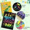 Party Favors Birthday Gifts for Kids: 16 Pack Scratch Art Notebook Party Favors for Kids Goodie Bags Stuffers Girls Boys Art Craft Kit Birthday Gifts for Classroom Prizes Christmas Gifts - Dinosaur
