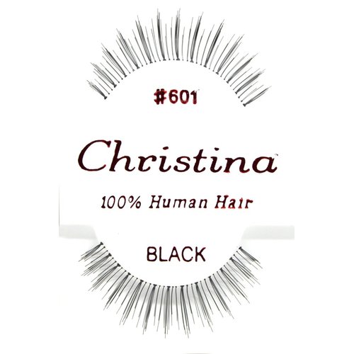 12 Packs #601 Christina 100% Human Hair Fake Eyelashes
