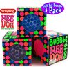 Nee-Doh Schylling Bubble Glob Groovy Glob! Squishy, Squeezy, Stretchy Stress Balls Blue, Pink & Purple Complete Gift Set Party Bundle - 3 Pack