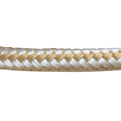 Sea Dog 302110025G/W-1 Double-Braided Nylon Dock Line, 3/8" x 25' / Gold/White
