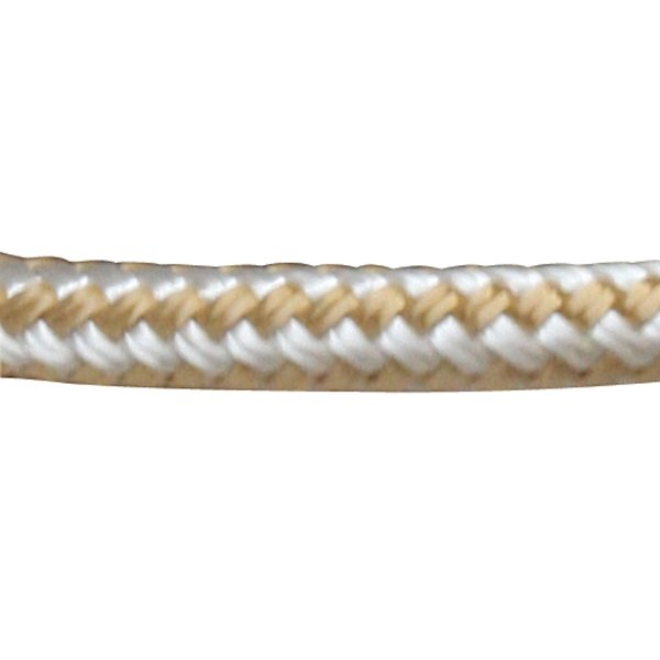 Sea Dog 302110025G/W-1 Double-Braided Nylon Dock Line, 3/8" x 25' / Gold/White