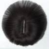 Real Human Hair Bangs Light Thin Clip in Hair Extensions for Women and Men 6 inches Middle Part Straight Hairpieces Topper (Black)