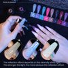 SUPWEE 12 Colors Reflective Glitter Gel Polish - Silver Pink Blue Sparkle Gel Nail Polish Shimmer Holographic Nail Gel Polish Manicure Soak Off Lamp Gel Home DIY Varnish