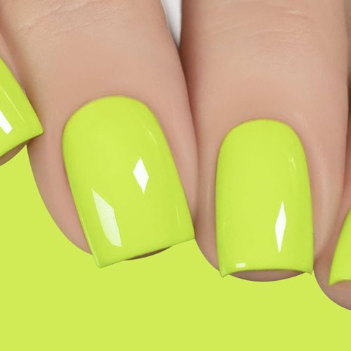 Vishine Neon Color Gel Nail Polish, 16ml Electrifying Neon Lemon-Lime Green Cream Gel Nail Soak Off UV LED Nail Lamp Gel Polish Nail Art Manicure Salon DIY Home 0.54Oz #M097