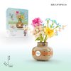 LUKHANG Rose Vase Flower Bouquet Mini Building Blocks Creative DIY Set, Suitable for Adults or Children Over 8 Years Old, Ideal Gift for Girls or Women Plant Collection Set (542 pcs)