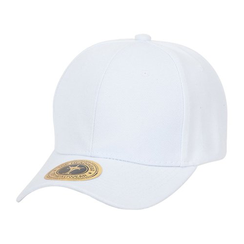 Curve Bill Adjustable Baseball Cap, White