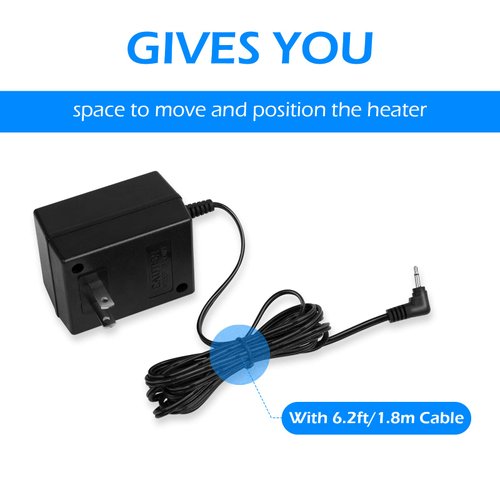 ANTOBLE F276127 Heater Adapter for Mr. Heater Big Buddy Heater F274800 F274830 F274865, for Mr Heater Big Buddy Heater Power Adapter, for Big Buddy Heater Accessories 6.2 FT Power Cord