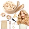 Roykee Hair Roller Kit for Long Hair and Medium Hair Heatless Hair Curler You Can Sleep in, 61" Extra Long Curling Rod Headband for Women and GirlsHair Styling Accessories Tools (beige)
