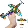 IJRPLM 24 Pack Foam Glider Planes Toys,8" Airplane Toy,12 Different Designs Planes Toys for Boys,Individually Packed Outdoor Flying Toys,Party Favors for Kids 8-12 (24 PCS)