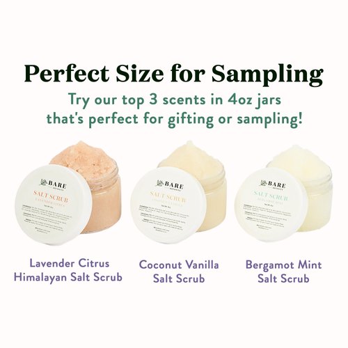 Bare Botanics Body Scrub Gift Set – Gentle Exfoliator & Super Moisturizer | Includes a Wooden Spoon | All Natural, No Synthetic Fragrances, No Nut Oils, Ready to Gift