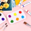8 PCS White Plastic Paint Tray Palettes, Watercolor Palette Painting Tray for Painting Party, DIY Craft and Art Painting