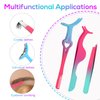 3pcs Lash Tweezers Set, Stainless Steel Eyelash Applicator Tool Gradient Color Eyelash Tweezers for False Lashes Eyelash Extension Tweezers for Classic Lashes False Lashes Makeup