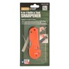 AccuSharp 4-in-1 Knife & Tool Sharpener, Coarse Tungsten Carbide Sharpening Blade & Ceramic Rod with Retractable Diamond-Tapered Rod for Knives, Fish Hooks & Tools, Orange