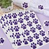 Harloon 20 Sheets 300 Pcs Paw Prints Temporary Tattoos Paws Foot Temporary Tattoo Removable Dog Paw Tattoo Stickers for Women Face Body Arm(Purple)